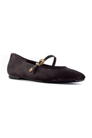 Dark brown calf hair Grisal ballerina ROBERTO FESTA | GRISALMORO